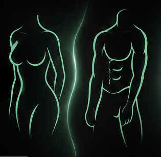 Elegant body contouring silhouettes for women and men